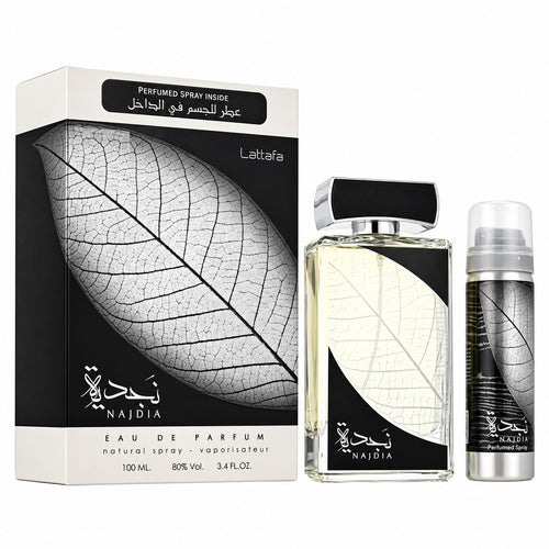 Lattafa Najdia, set: EDP 100 ml + deodorant 50 ml