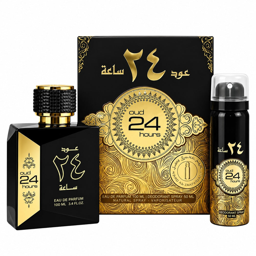 Ard Al Zaafaran Oud 24 Hours, set Set EDP 100 ml + deo 50 ml